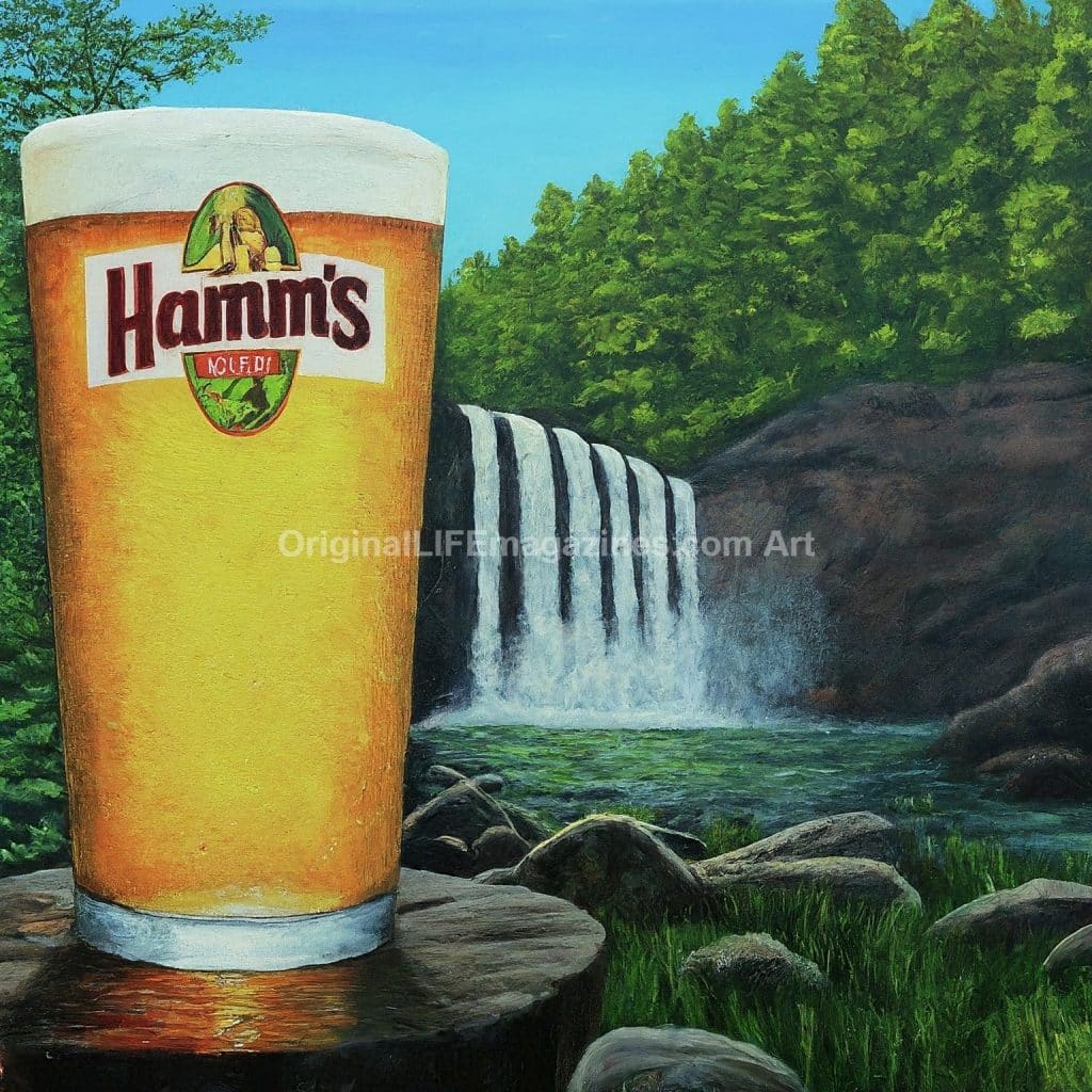Original LIFE Magazines Art | Hamm's Beer Waterfall