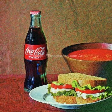 Coke Soda & Soup + Sandwich