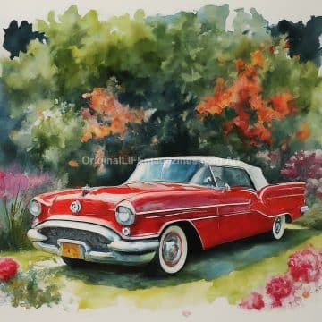 Vintage Car in Garden