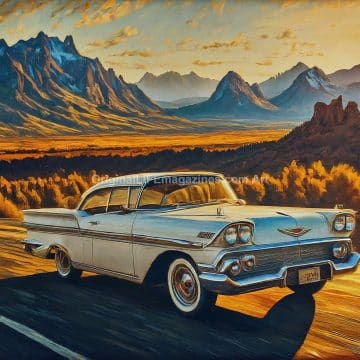 Vintage Chevy Car Desert