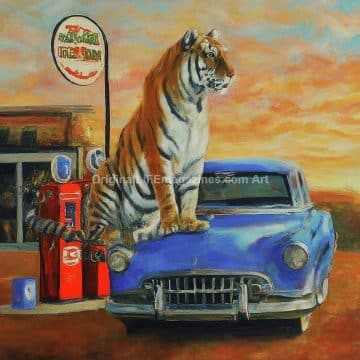 Esso Tiger on Car