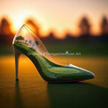 Glass Golf Shoe