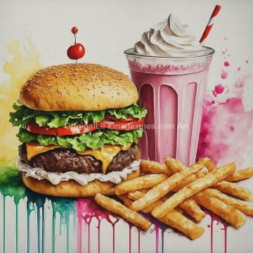Cheeseburger Shake Fries Cherry