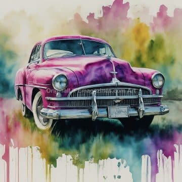 Vintage 1948 Car Purple