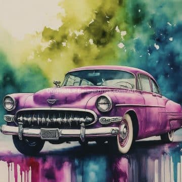 Vintage 1953 Car Purple