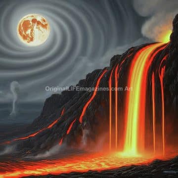 Mars Over Lava Falls