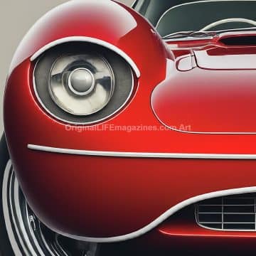 Car Red Headlight