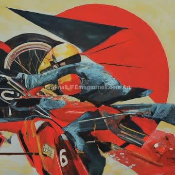 Motorcycle Red Racer
