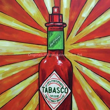 Vivid Tabasco Sauce