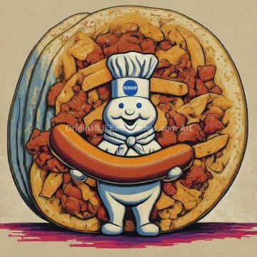 Pillsbury Doughboy Hot Dog Plate