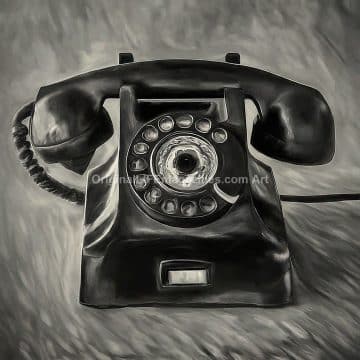 Vintage Dial Phone Black