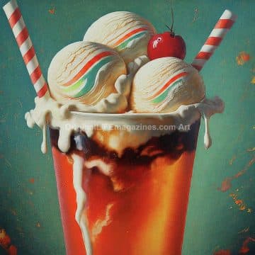 Ice Cream Soda Float For Two