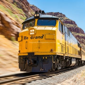 Train Locomotive Canyon Wall Speed
